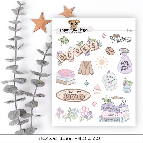 D41 | Late Spring Bloom Bookish Doodles (Variety 2)