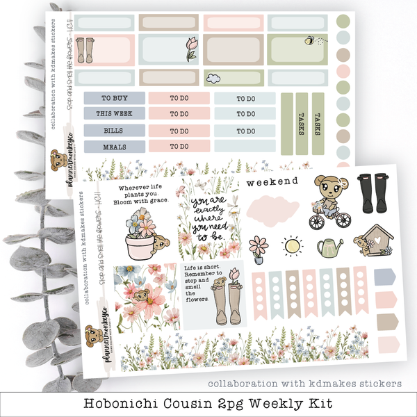HC.11 | Stop and smell the flowers Hobonichi Cousin Weekly 2pg Kit