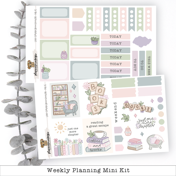 MK.15 | Late Spring Bloom Bookish Weekly Planning 2pg Mini Kit