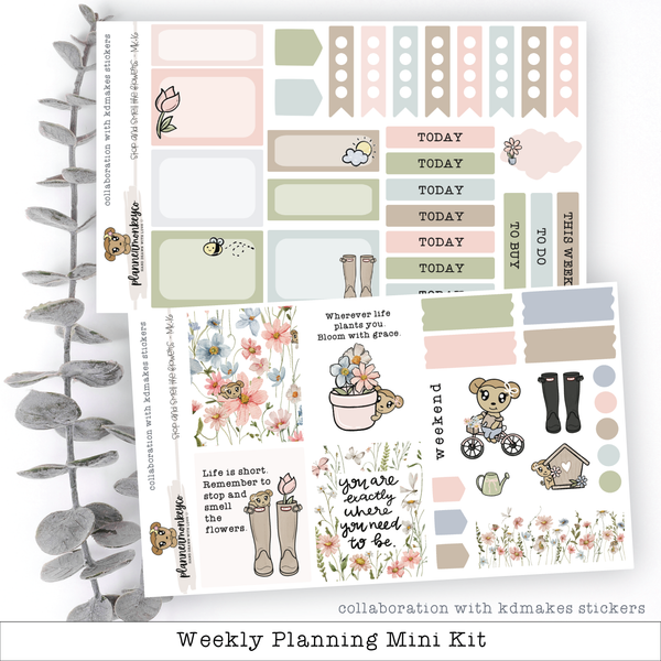 MK.16 | Stop And Smell The Flowers Weekly Planning 2pg Mini Kit