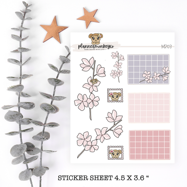 M203 | Macy Cherry Blossom Sampler Sheet
