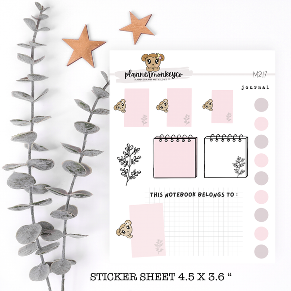 M217 | Freely Noted Pink Macy Sampler Sheet