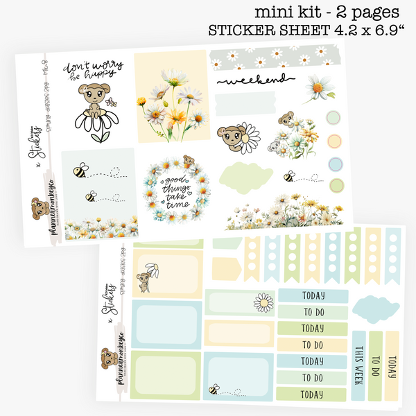MK.8 | Spring Daisy Weekly Planning 2pg Mini Kit (PMC X KDMAKES)