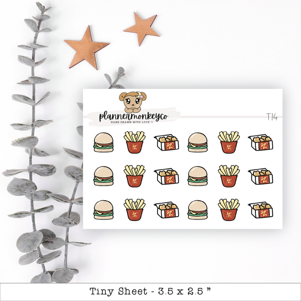 Fast Food / Take-Out Doodles - Tiny Sheet