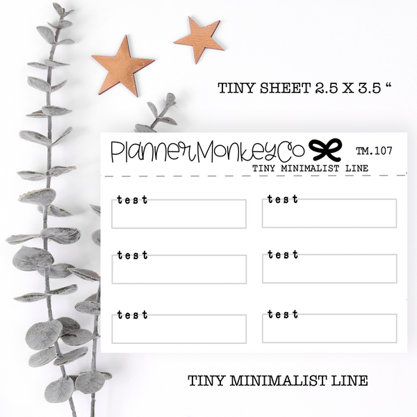 TM.107 |  Test Box Tiny Sheet (Minimal)