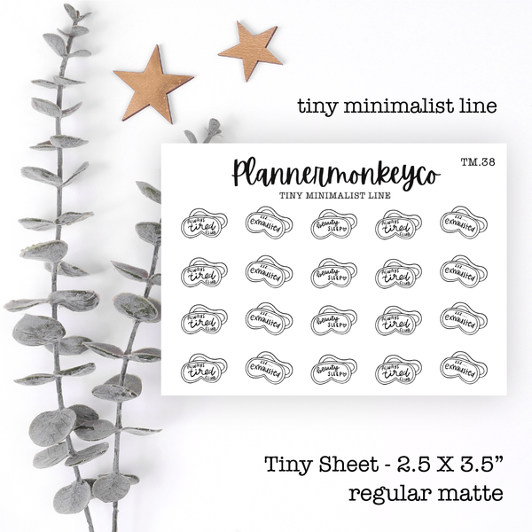 TM.38 | Sleeping Masks Tiny Sheet (Minimal)