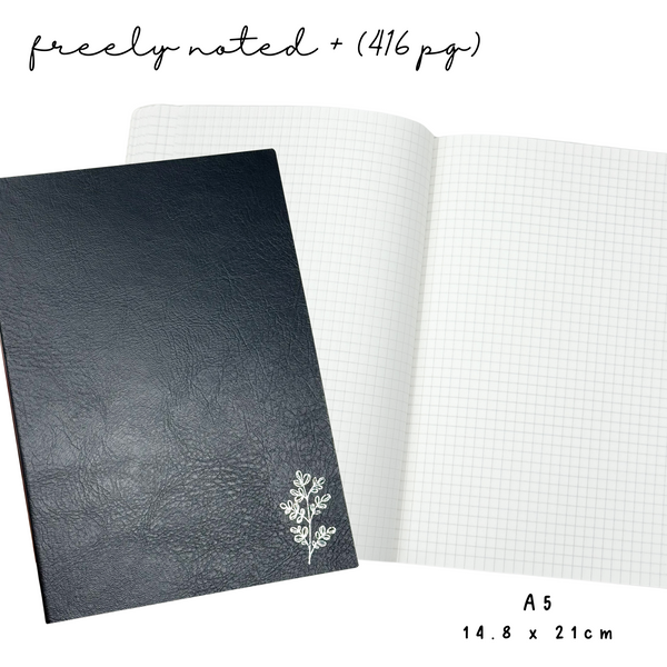 A5 | Black Freely Noted + (416pg) | Tomoe River Paper Notebook