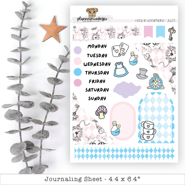a sticker sheet with a plant and a star