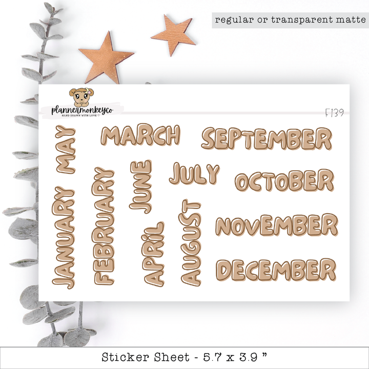 a sticker sheet with the words march on it