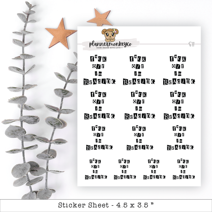 a sticker sheet with a teddy bear and stars on it