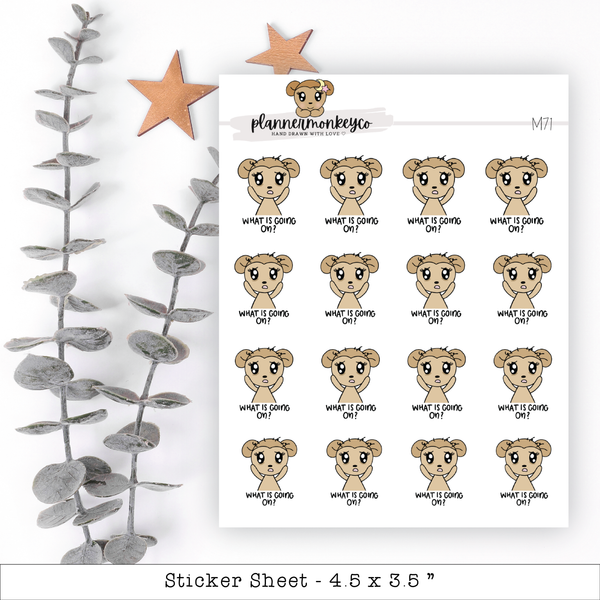 a sticker sheet with a picture of a teddy bear