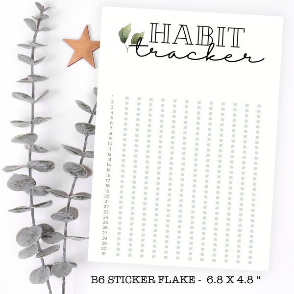 B61 | B6 Monthly Habit Tracker Sticker Flake