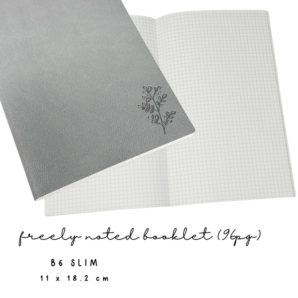 B6 Slim | Grey Freely Noted Booklet Insert (96pg) | Tomoe River Paper Notebook