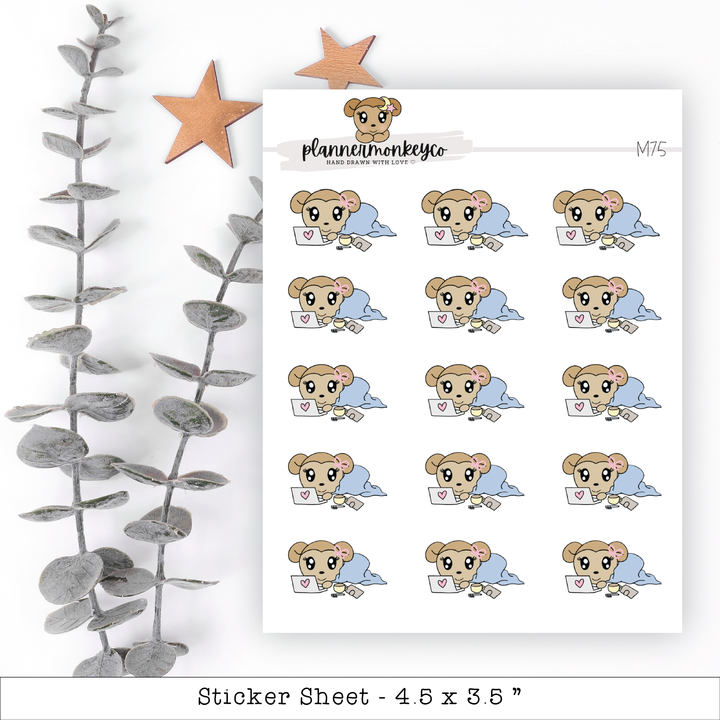 a sticker sheet with a picture of a dog on it
