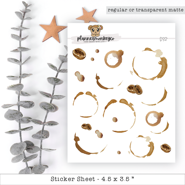a picture of a sticker sheet with gold foil on it