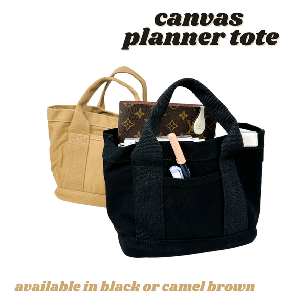 Canvas Planner Tote (CANNOT GO LETTER-MAIL)