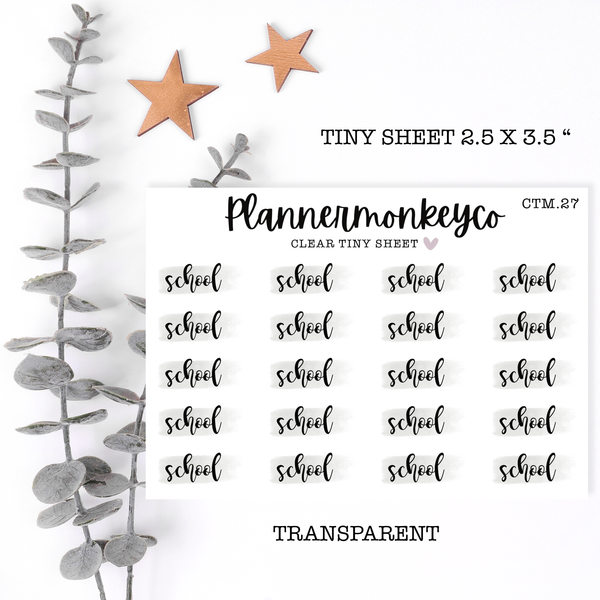 CTM.27 | School script tiny sheet (Transparent)