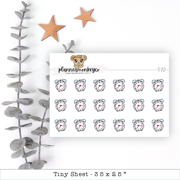 a planner sticker with a teddy bear and stars