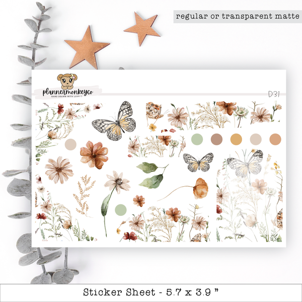 Tiny Bloom Floral Deco Doodle Sheet