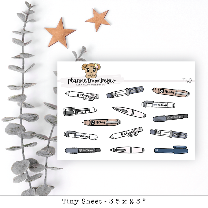 a paper with a bunch of different items on it