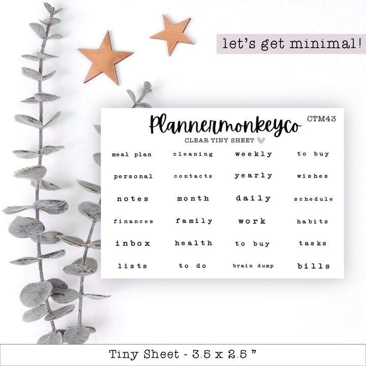 a sheet of paper with a plant and two stars on it