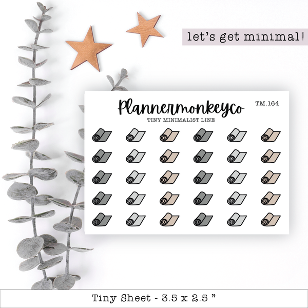 a sheet of paper with a planner sticker on it