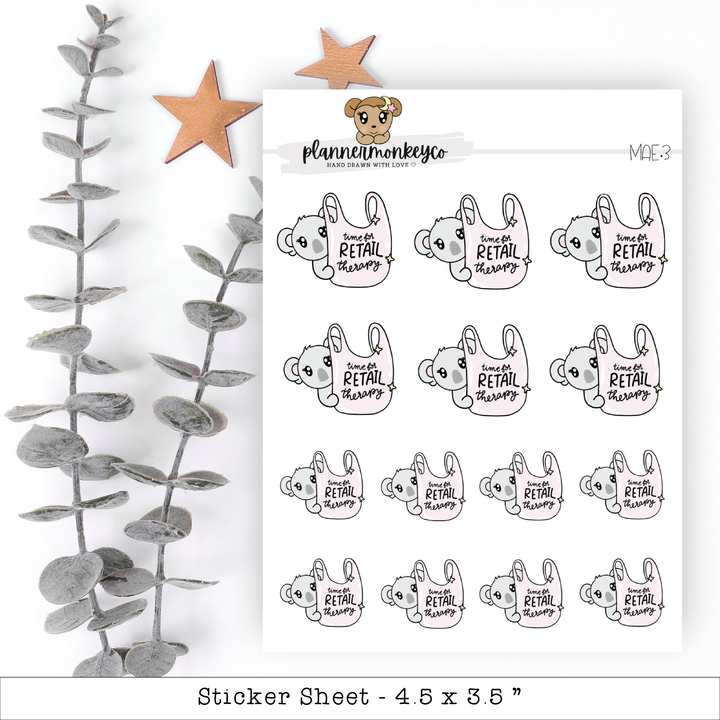 a sticker sheet of stickers with the words sticker sheet and a star