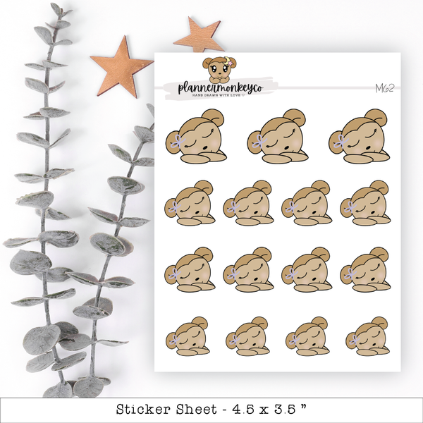 a sheet of stickers with a teddy bear on it