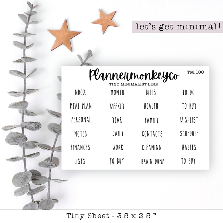 a planner sticker with three stars on it