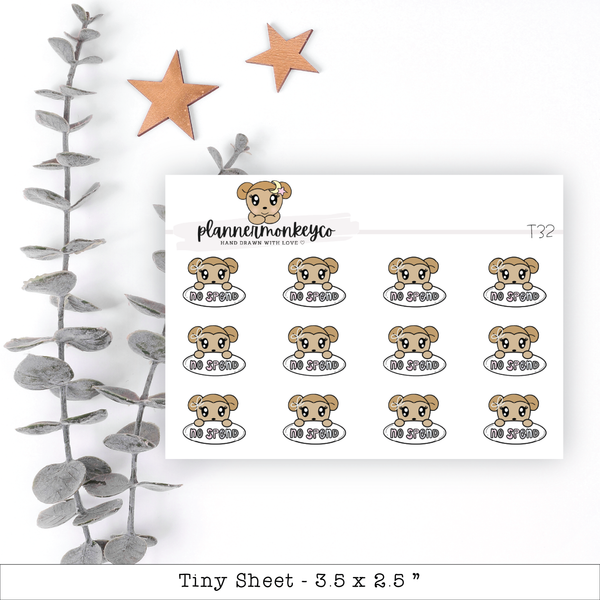 a sheet of stickers with a teddy bear on it
