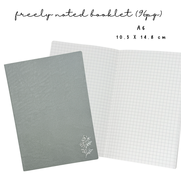 A6 | Grey Freely Noted Booklet Insert (96pg) | Tomoe River Paper Notebook