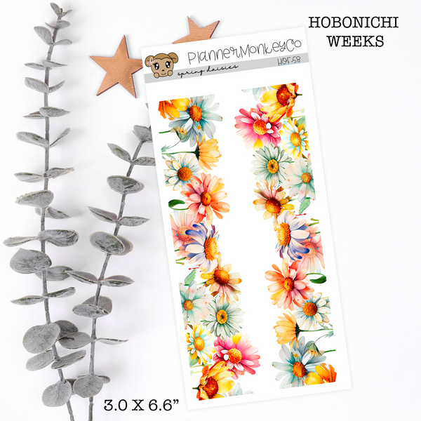 HOF.58 | Spring Daisy Variety Floral Side Bar Deco (Transparent)