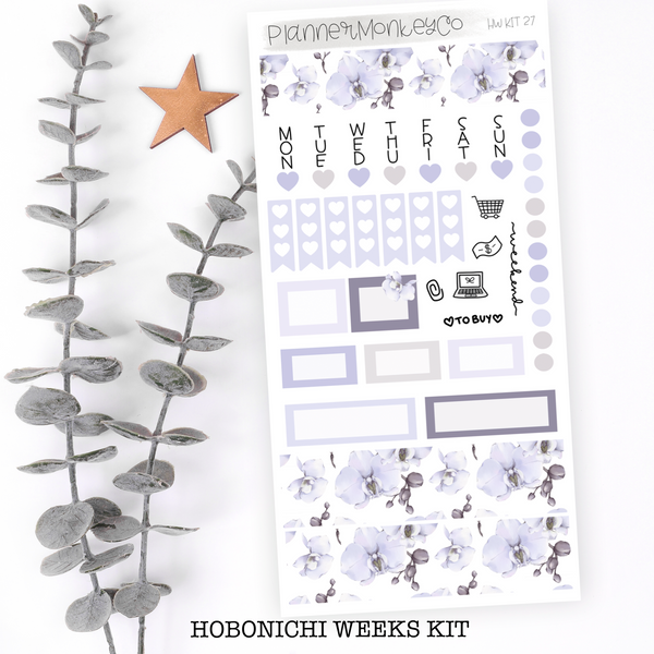 HWKIT27 | Hobonichi Weeks Kit ' Purple Orchid '