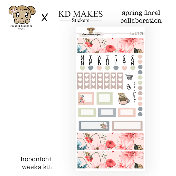 Spring Floral Hobonichi Weeks Kit