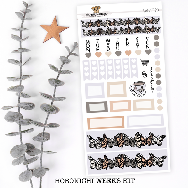 Butterflies Hobonichi Weeks Kit