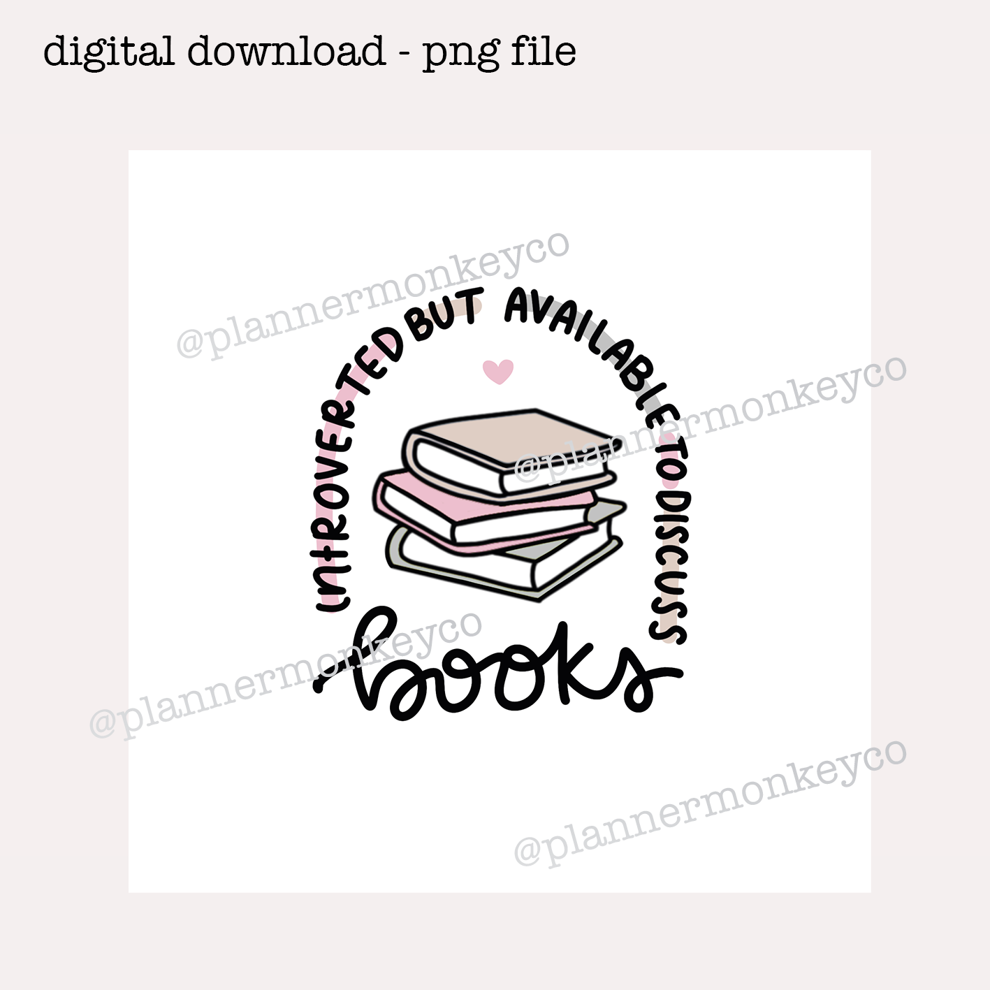 Introverted But Available To Discuss Books | DIGITAL DOWNLOAD ...