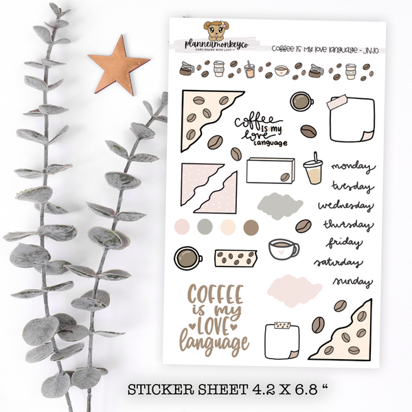 Coffee Is My Love Language Journaling Deco Sheet