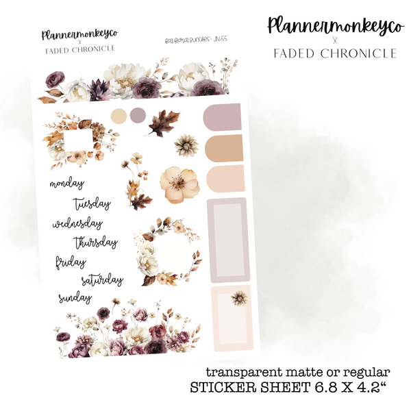 Autumn Floral Journaling Deco Sheet (PMC X FC)