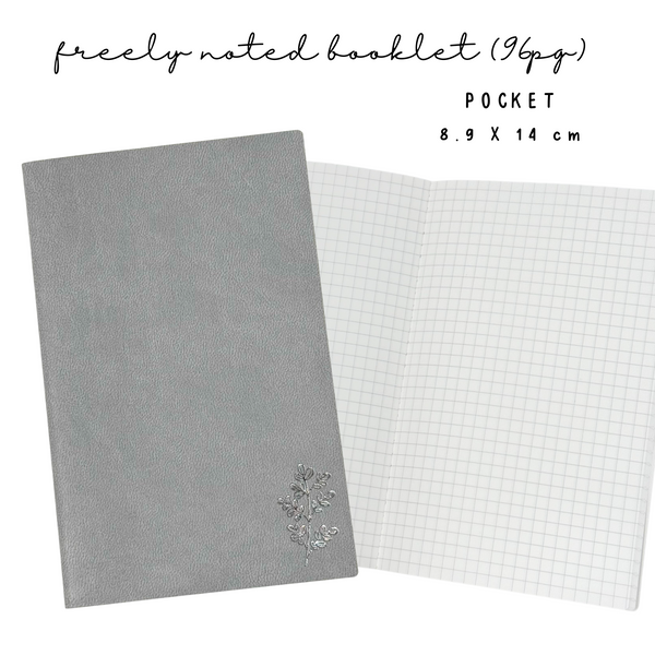 Pocket | Grey Freely Noted Booklet Insert (96pg) | Tomoe River Paper Notebook