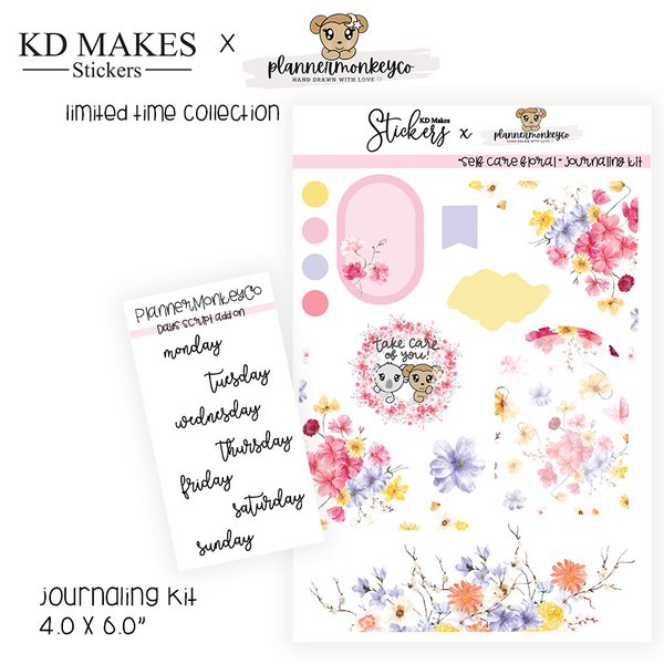 JN.33 | Self Care Floral Journaling Deco Kit (PMC X KDMAKES)