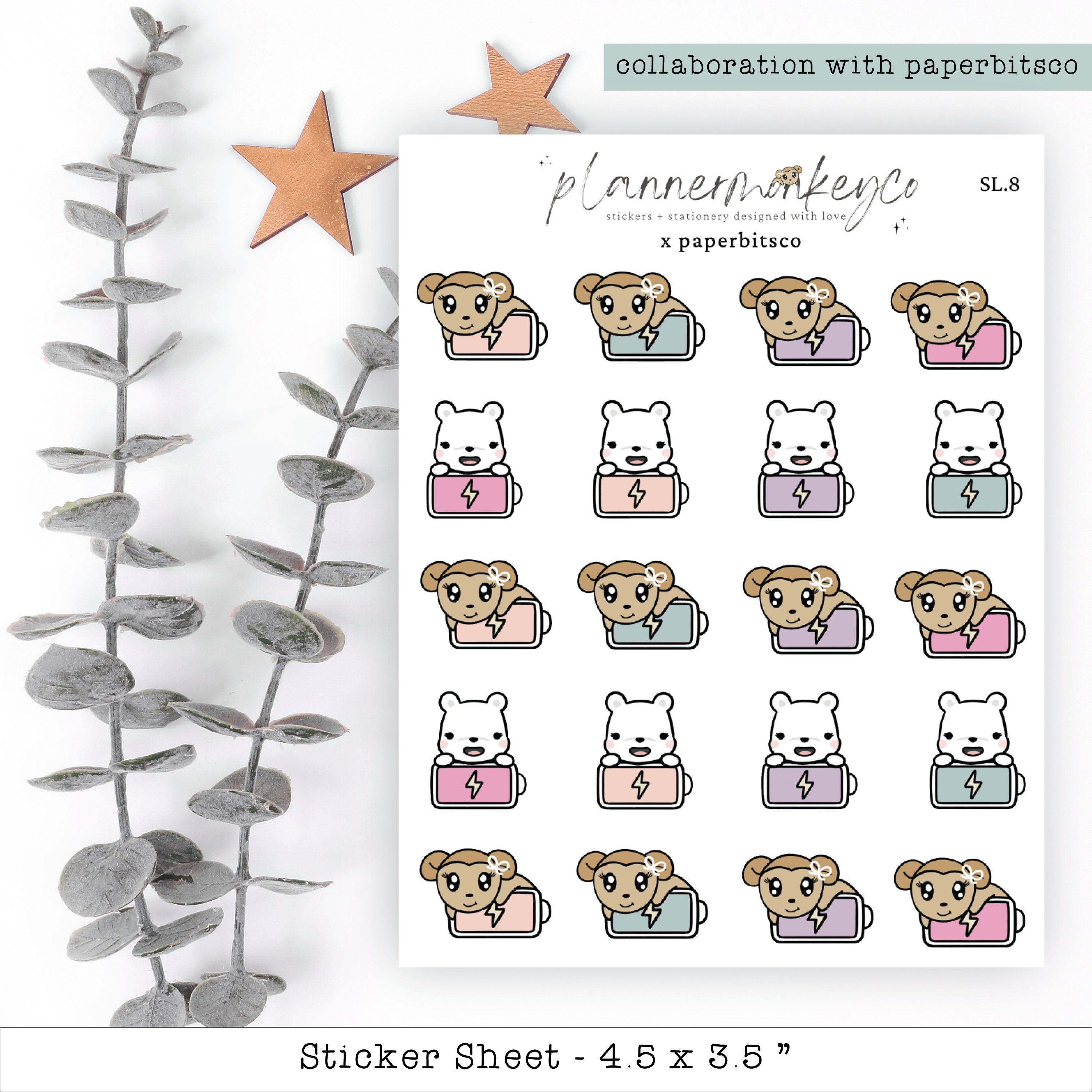 Recharge Yourself Stickers (PMC X PBC) – PlannerMonkeyCo