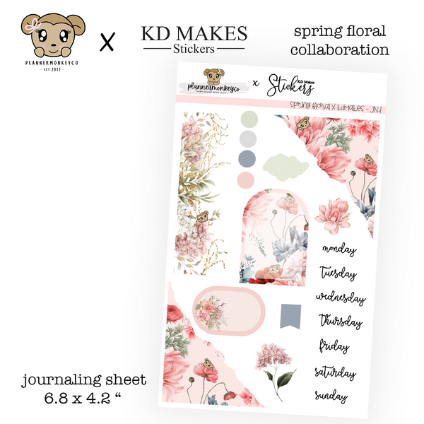 Spring Floral Journaling Deco Sheet