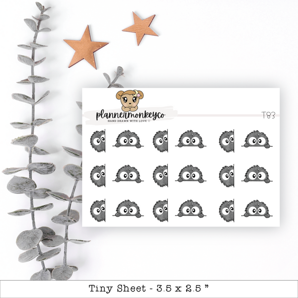 Peeking Soot Sprite Stickers - Tiny Sheet