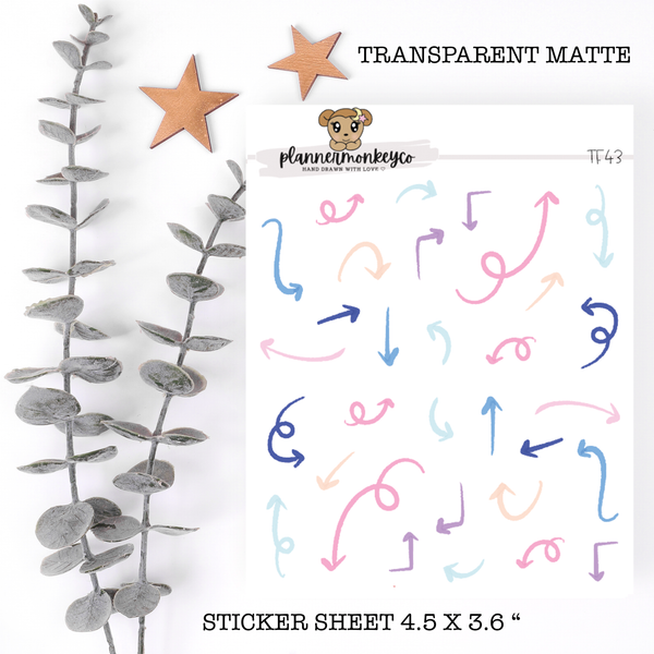 TF43 | Dreamy Plans Arrows Doodles (Transparent)