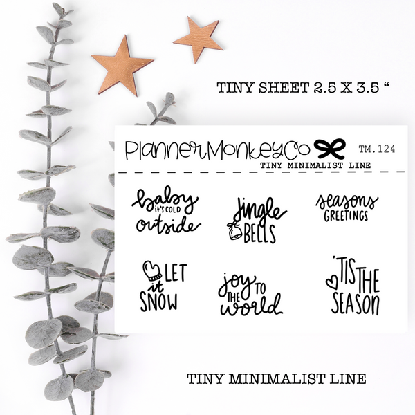 TM.124 | Holiday/Christmas Sayings Tiny Sheet (Minimal)