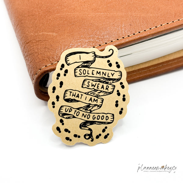 I solemnly Swear I Am Up To No Good Die Cut Sticker (Kraft Paper)