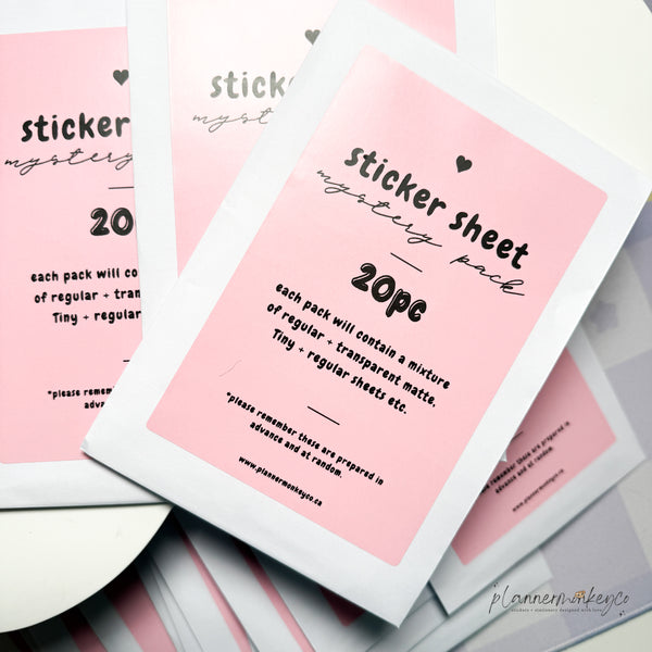 Sticker Sheet Mystery Pack (20PC)