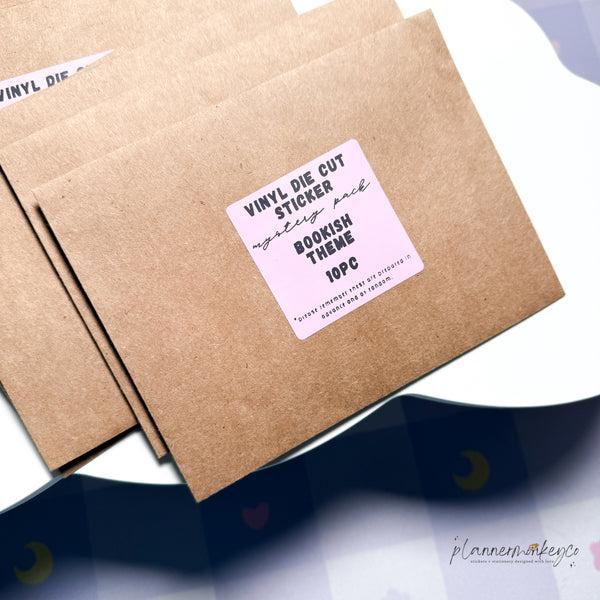 Bookish Themed Vinyl Die Cut Sticker Mystery Pack (10PC)