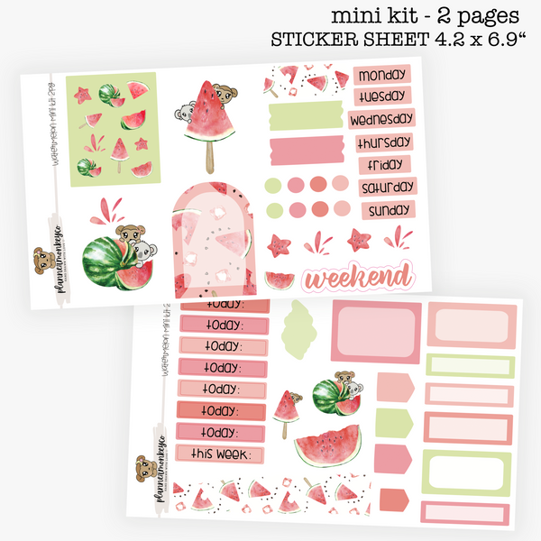 MK.5 | Watermelon Collection Weekly Planning Mini Kit | 2 pages