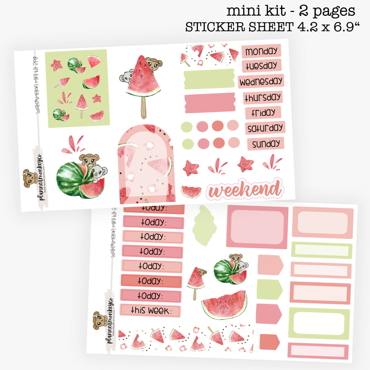 Watermelon Collection Weekly Planning Mini Kit | 2 pages